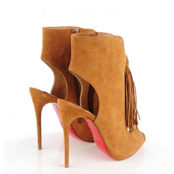 An authentic CHRISTIAN LOUBOUTIN Suede Otoka Fringe booties (like new) - Picture 6 of 6